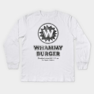 Whammy Burger Vintage 90's Kids Long Sleeve T-Shirt